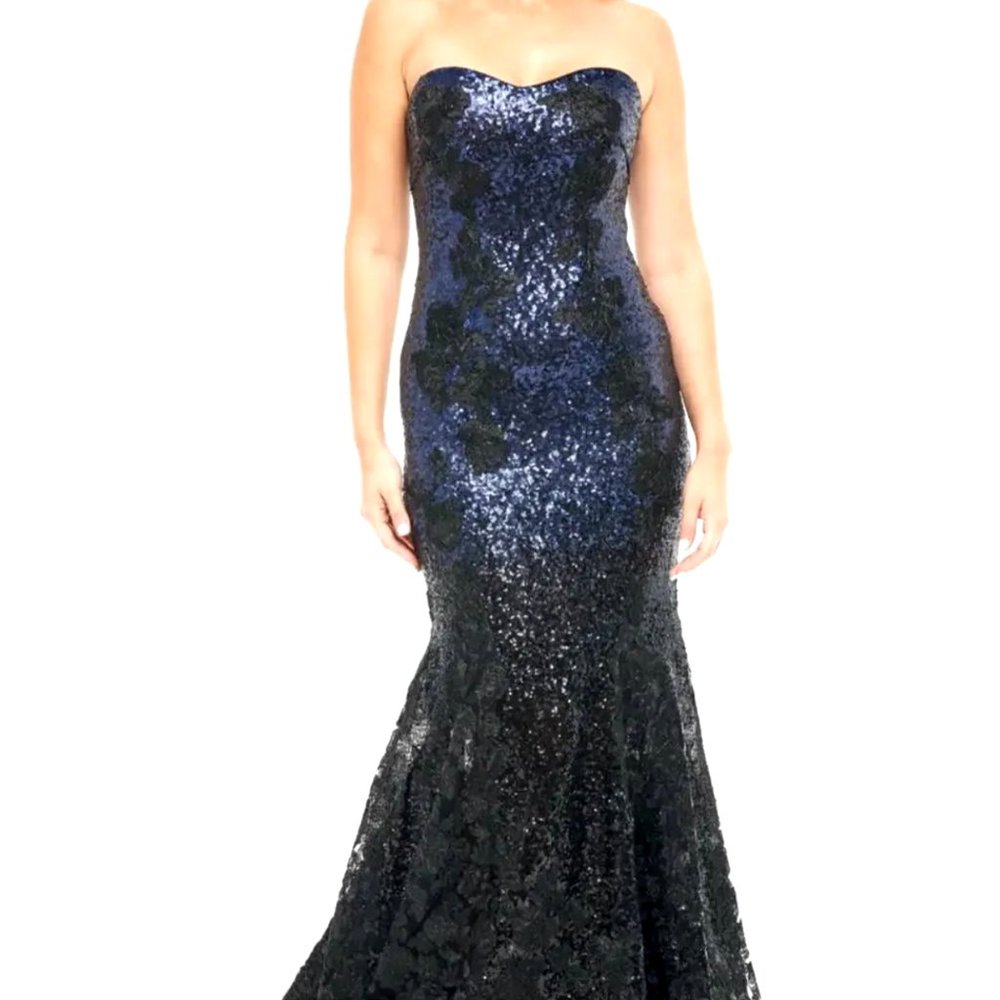 Strapless Sequin Gown